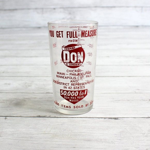 Vintage Edward Don Company Cup Measure Advertising Promotional Measuring - Picture 1 of 6